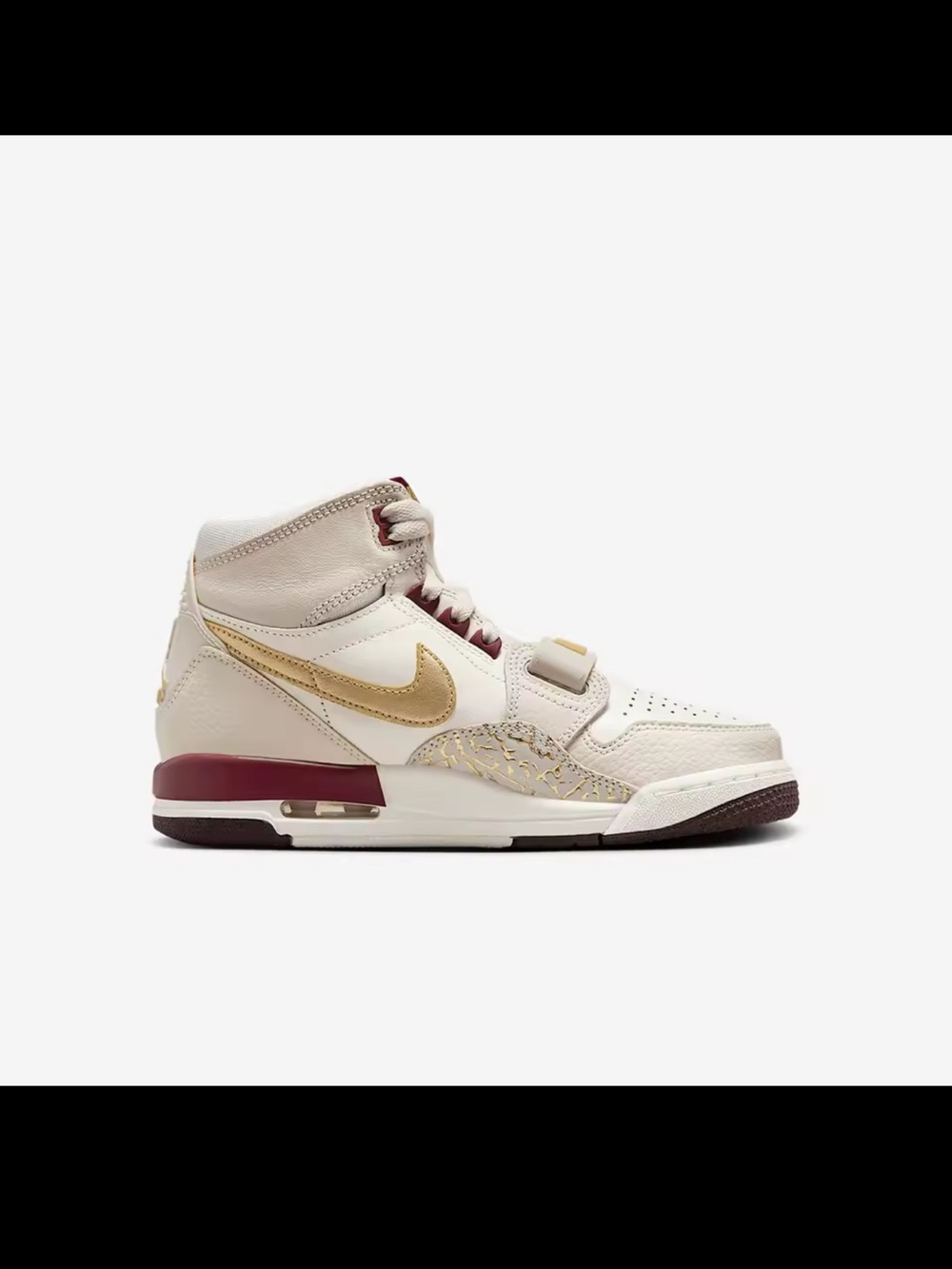Nike Women’s High-Top Sneaker in Cream, Gold & Maroon